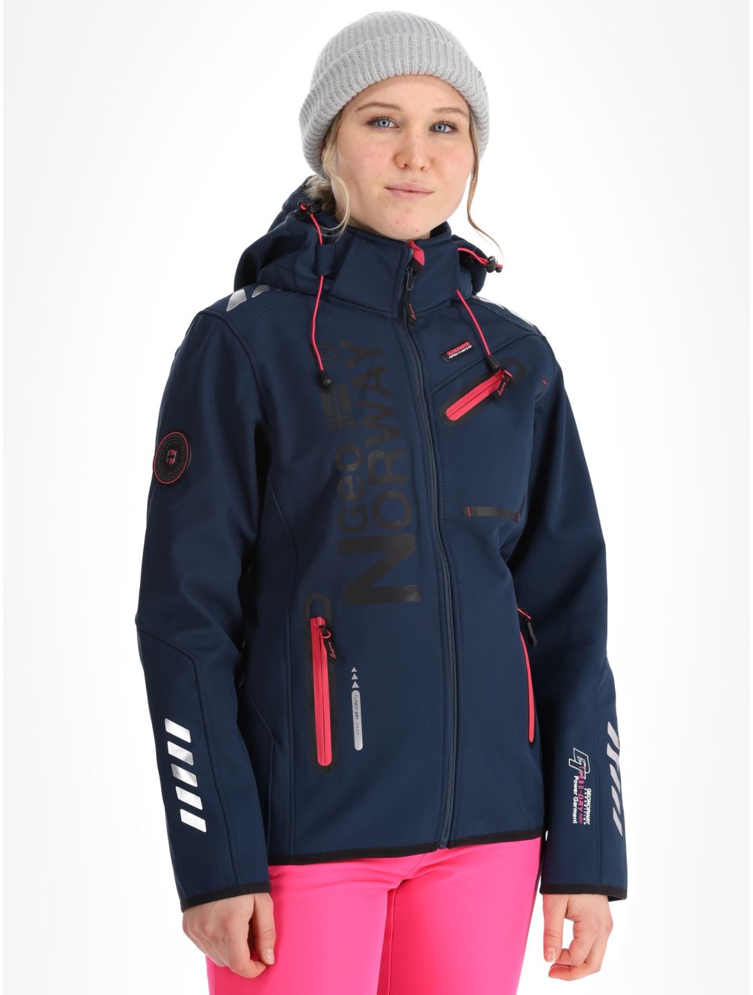 Geographical Norway, Reine softshell ski jacket women Navy / Pink blue, pink 