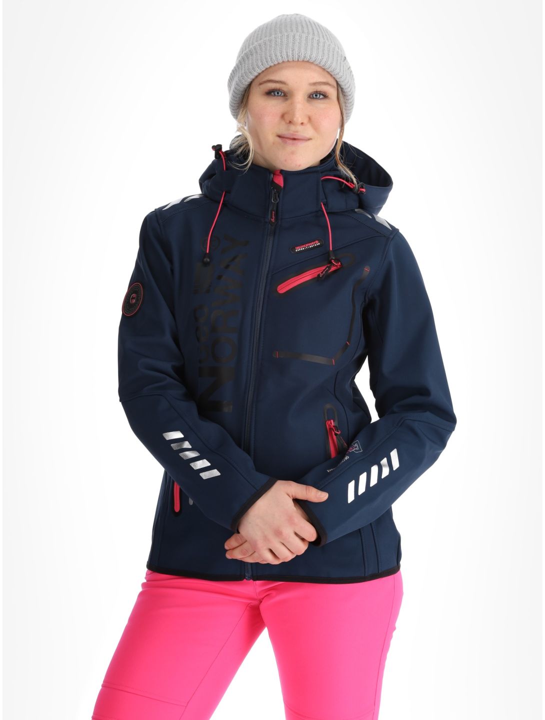 Geographical Norway, Reine softshell ski jacket women Navy / Pink blue, pink 