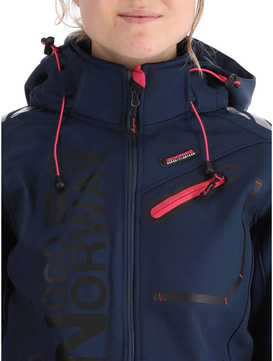 Geographical Norway, Reine softshell ski jacket women Navy / Pink blue, pink 