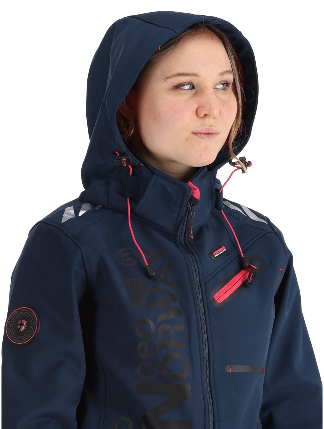 Geographical Norway, Reine softshell ski jacket women Navy / Pink blue, pink 