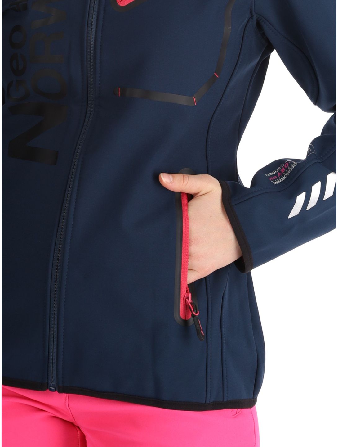 Geographical Norway, Reine softshell ski jacket women Navy / Pink blue, pink 