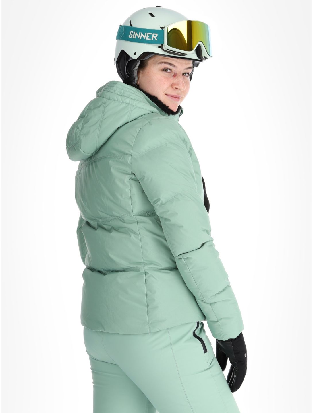 Head, Ashley ski jacket women Nile Green green 