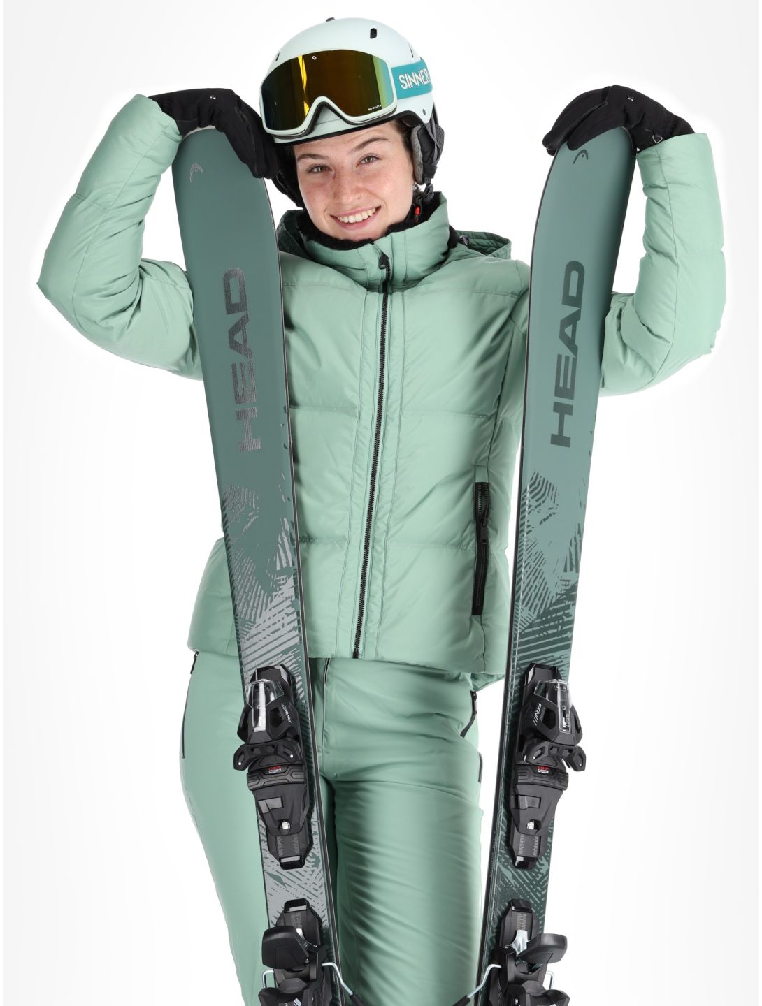 Head, Ashley ski jacket women Nile Green green 