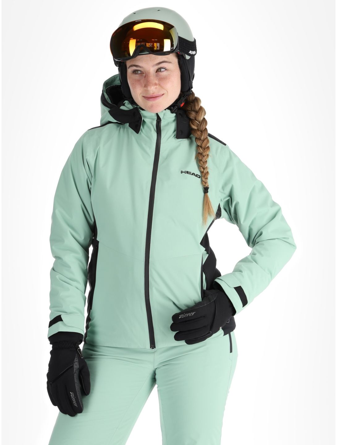 Head, Joy ski jacket women Nile Green green 