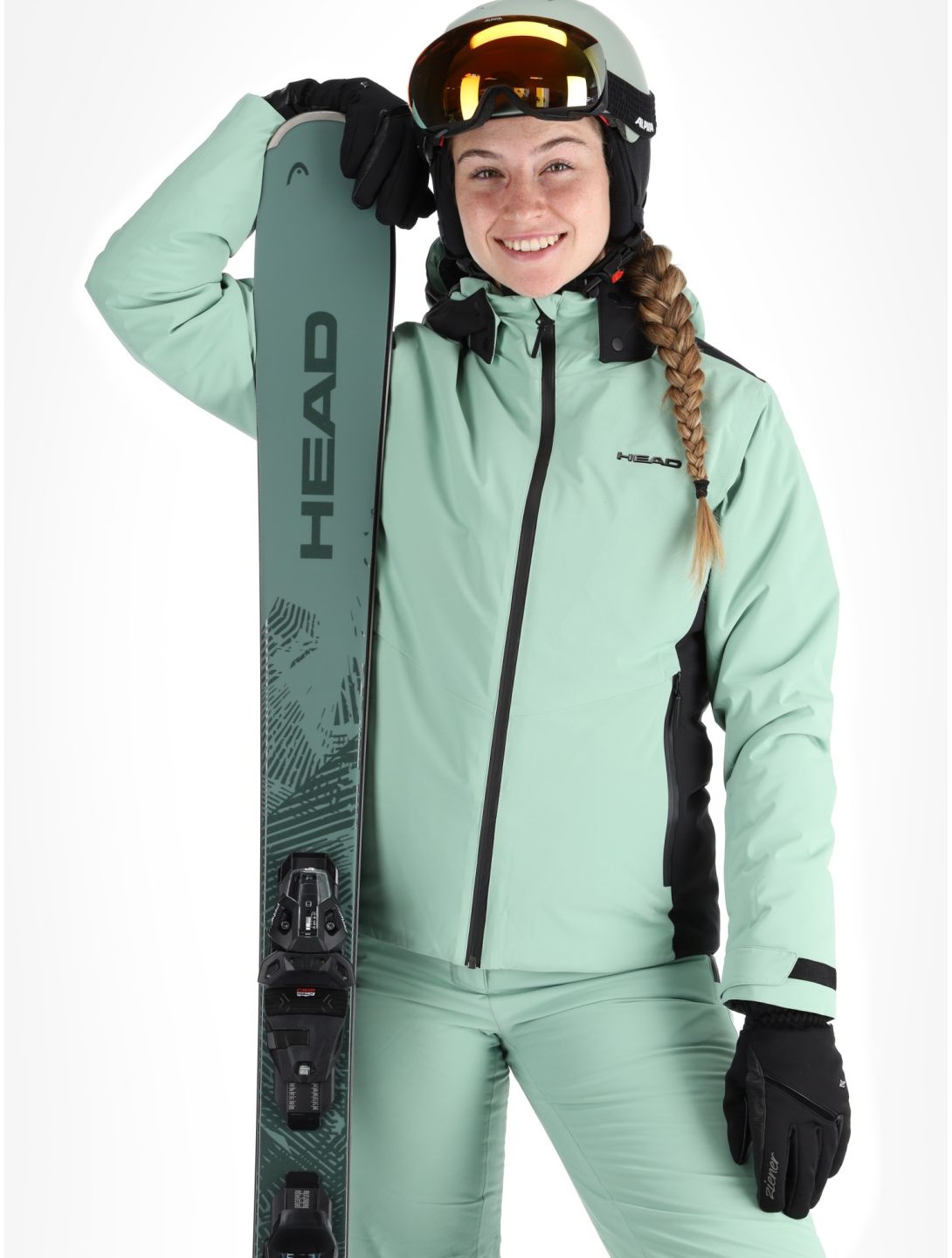 Head, Joy ski jacket women Nile Green green 