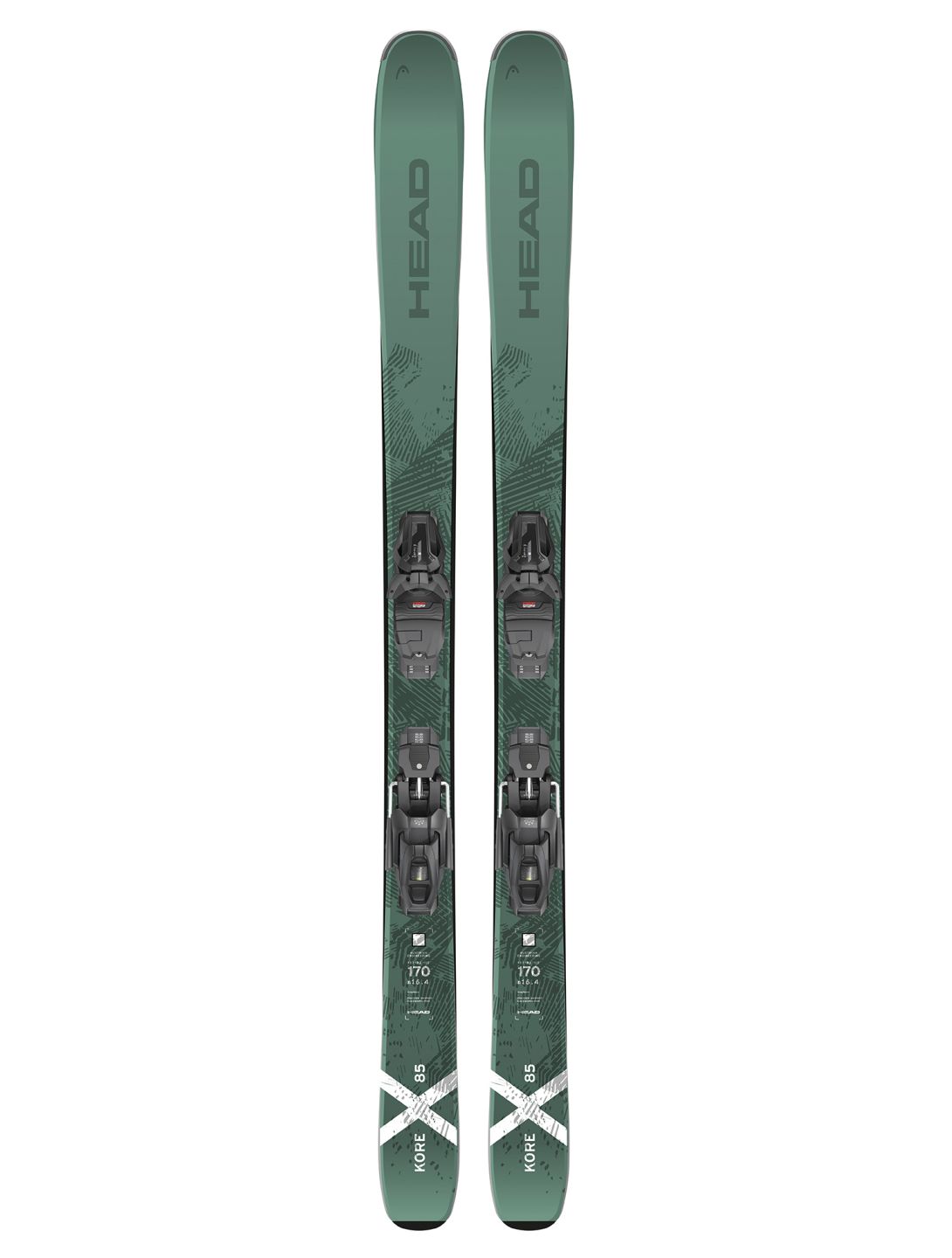 Head, Kore X 85 + PRW 11 GW skis unisex Green 