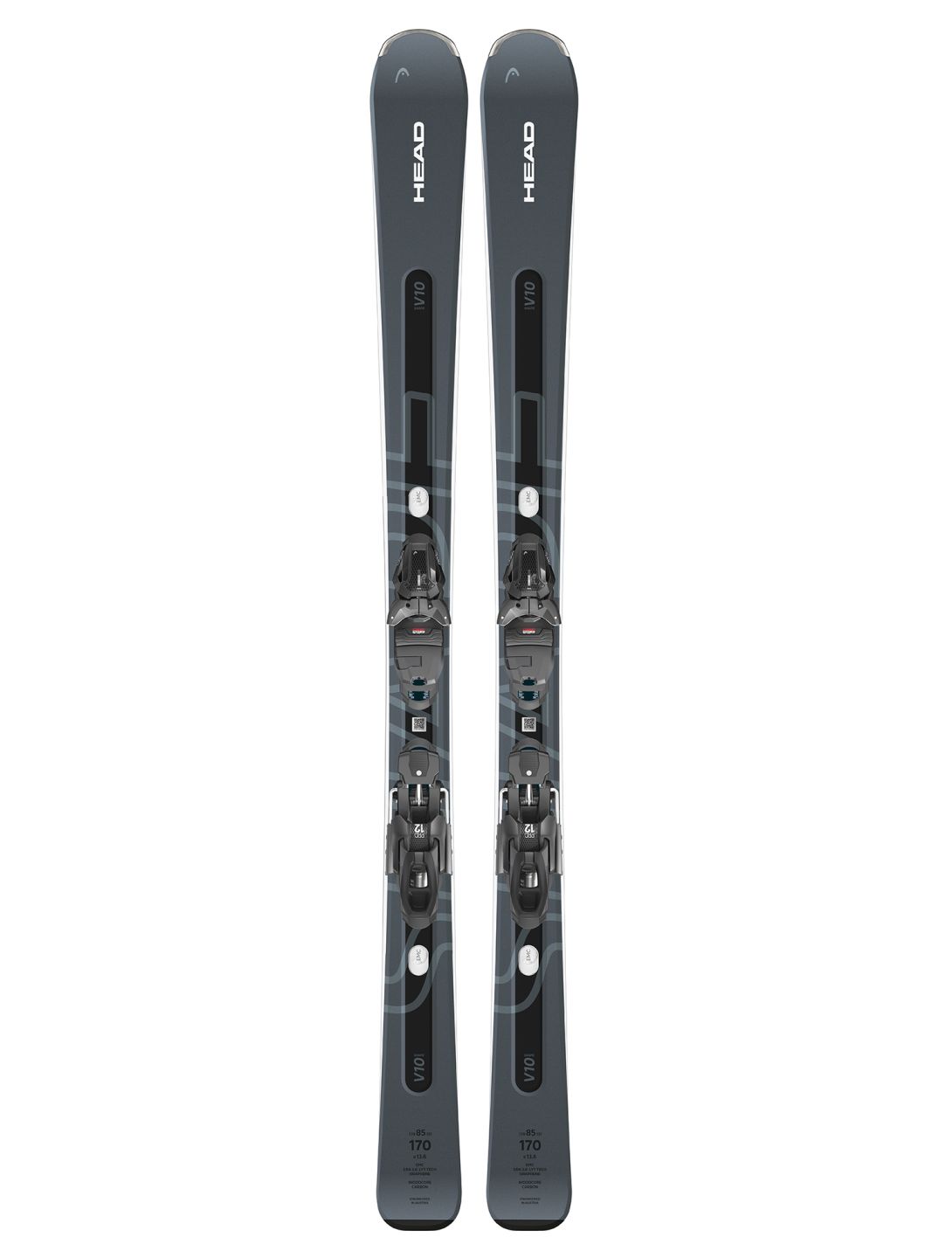 Head, Shape e-V10 SW + PR 11 GW skis unisex Grey Black 