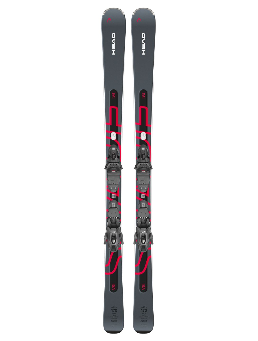 Head, Shape e.V5 SW + PR 11 GW (2024-2025) skis unisex Grey Red 