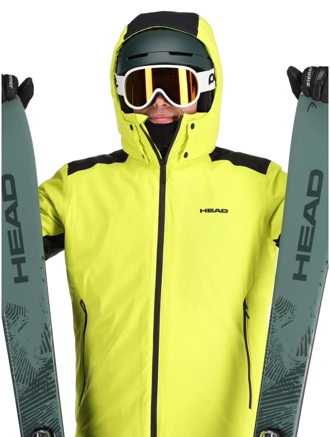 Head, Supershape ski jacket men Lime green 