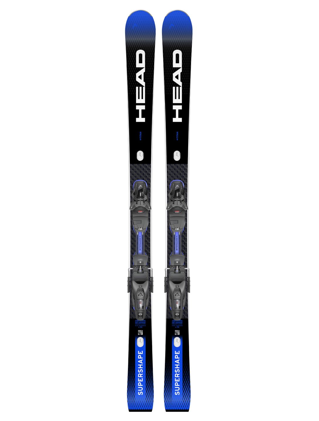 Head, Supershape e-Titan + Protector PR 13 GW (2024-2025) skis unisex Blue 