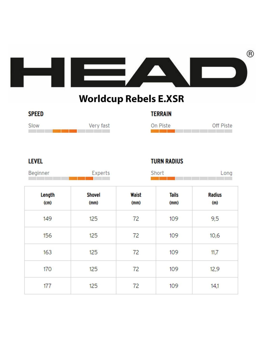 Head, WC Rebels e.XSR + PR 11 GW (2023/24) skis unisex 