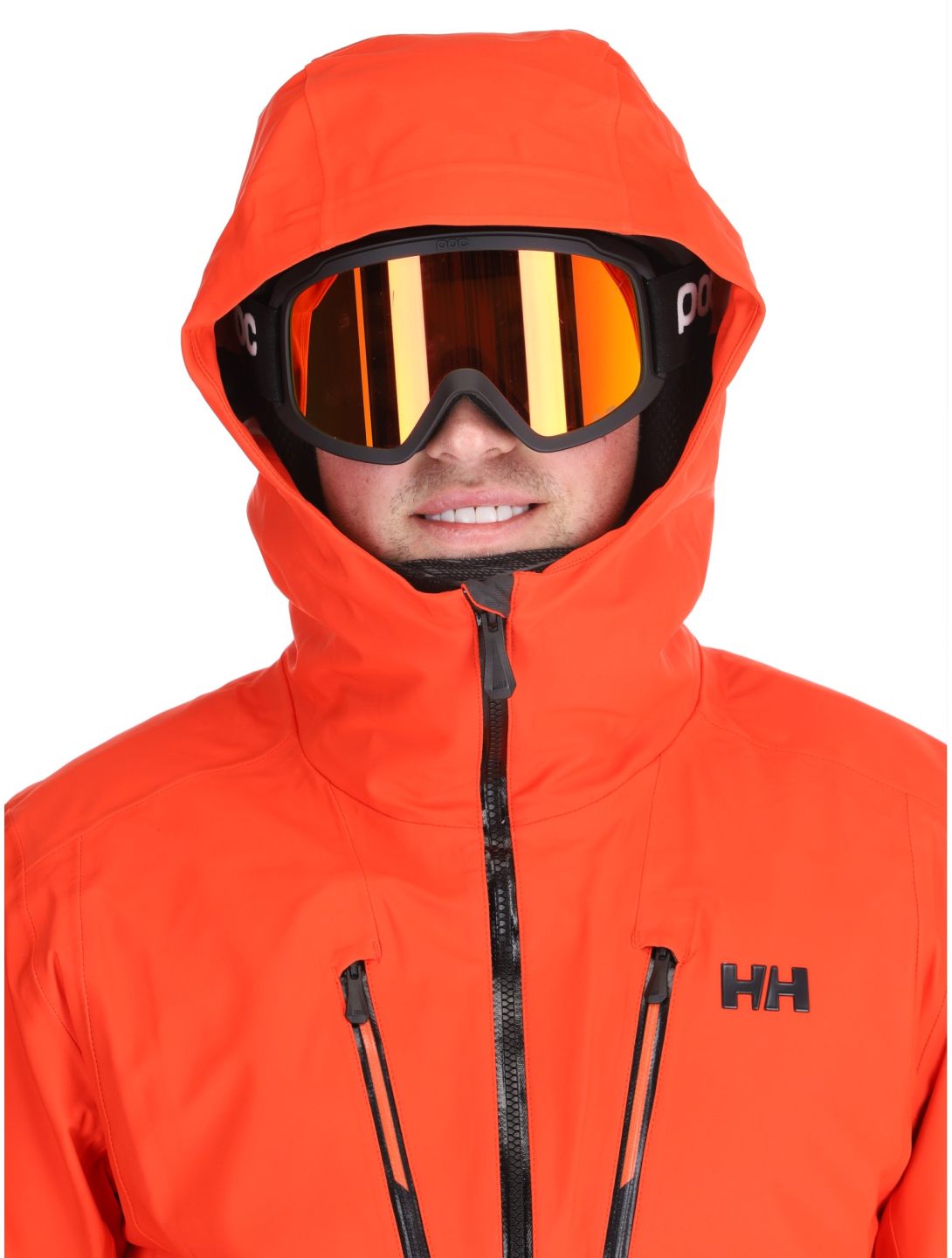 Helly Hansen, Alpha 3L Long Shell hardshell ski jacket men Cherry Tomato orange 