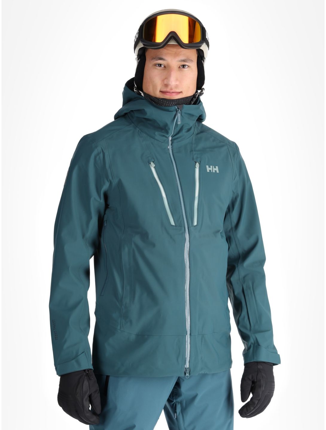 Helly Hansen, Alpha 3L Long Shell hardshell ski jacket men Dark Creek green 