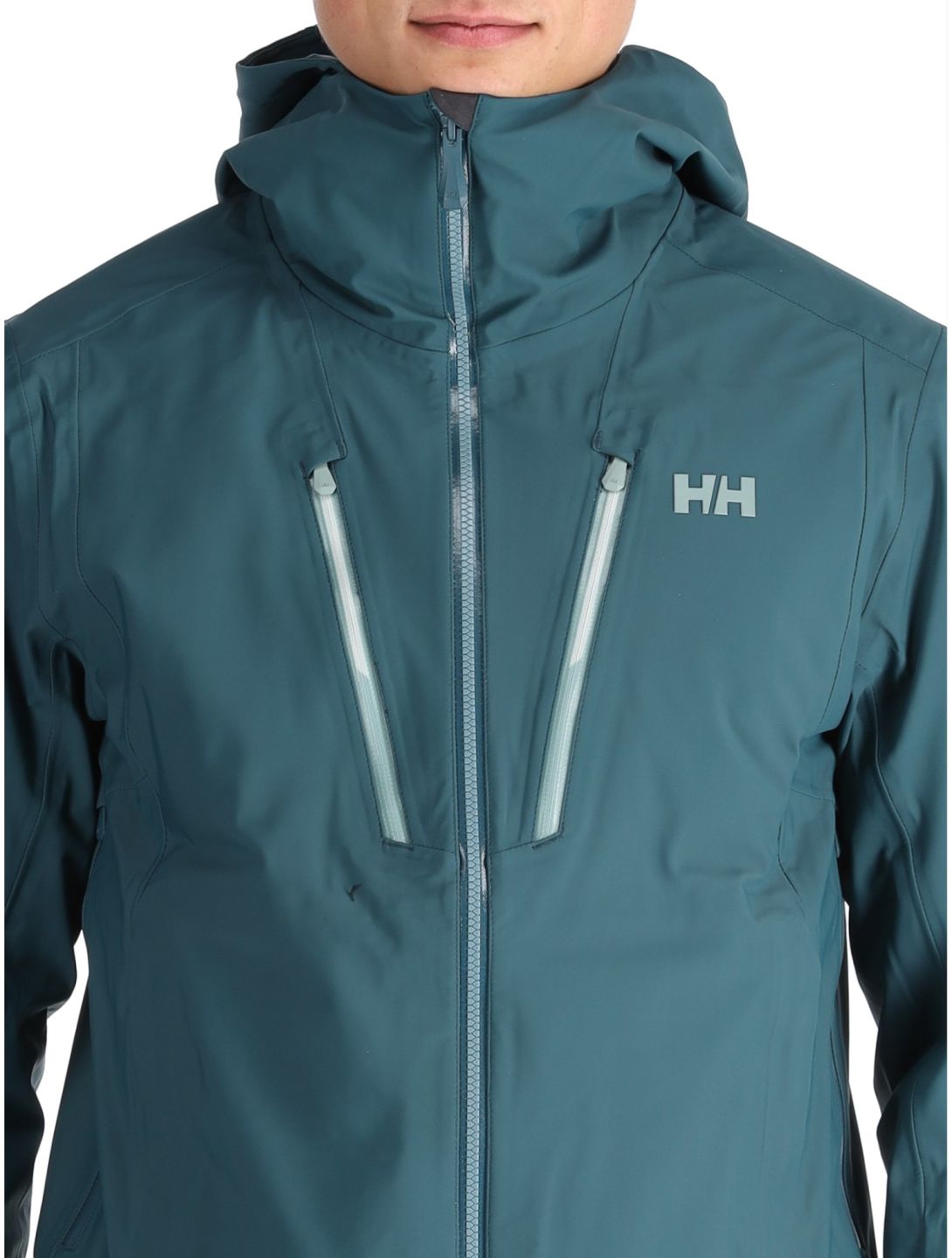 Helly Hansen, Alpha 3L Long Shell hardshell ski jacket men Dark Creek green 