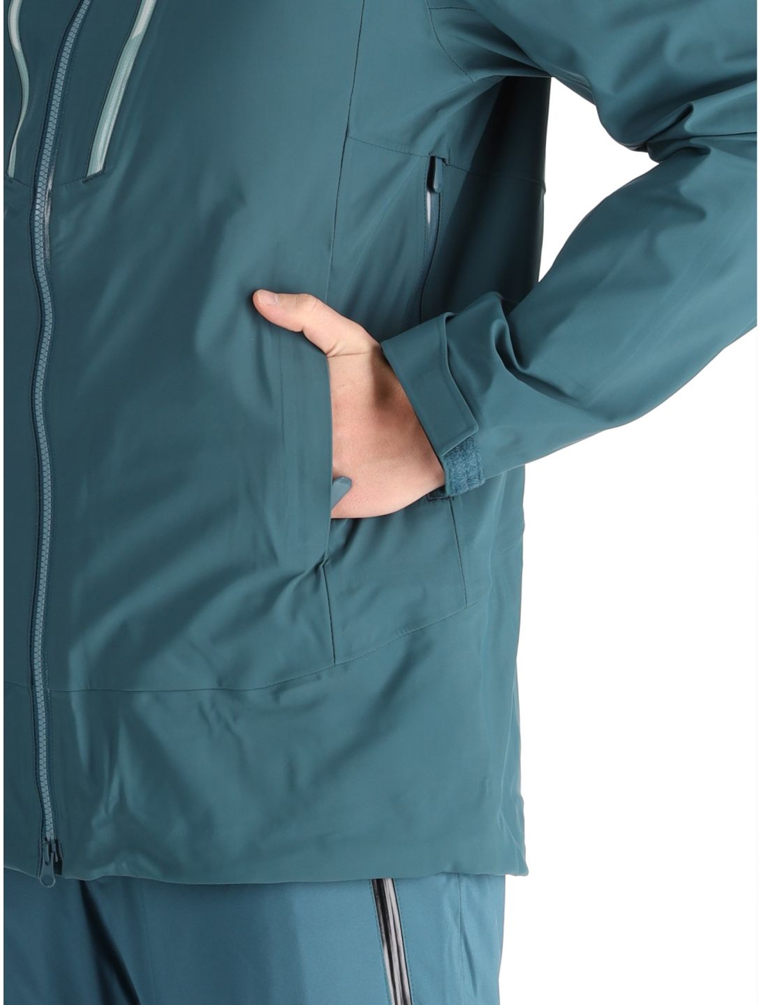 Helly Hansen, Alpha 3L Long Shell hardshell ski jacket men Dark Creek green 