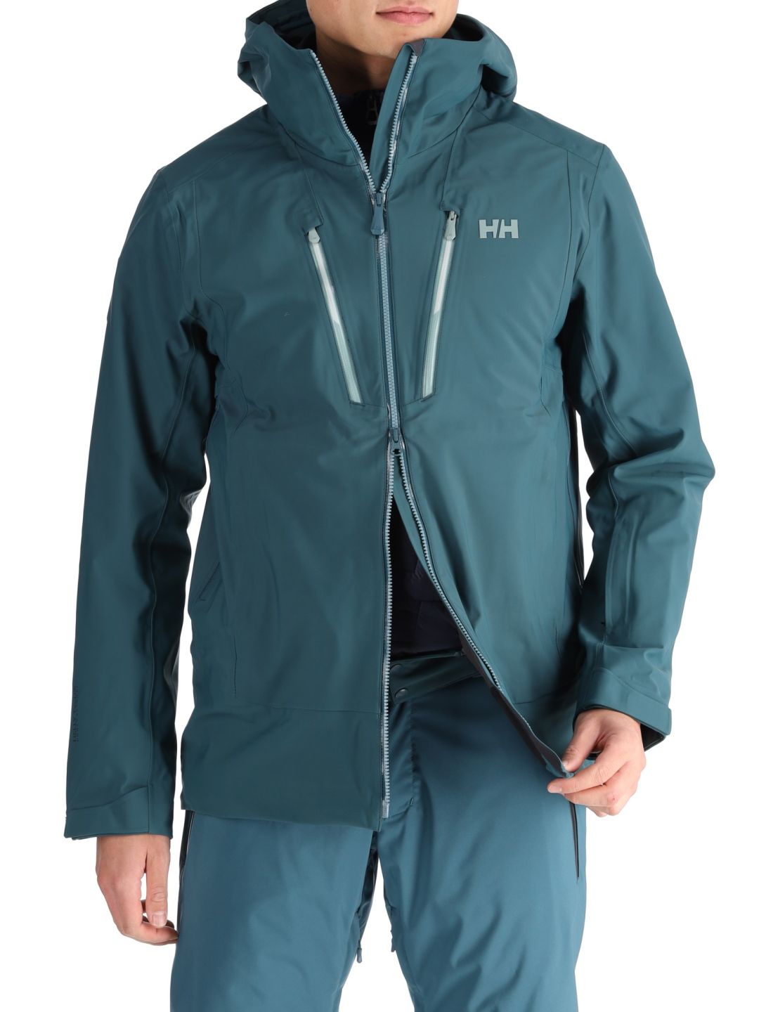 Helly Hansen, Alpha 3L Long Shell hardshell ski jacket men Dark Creek green 