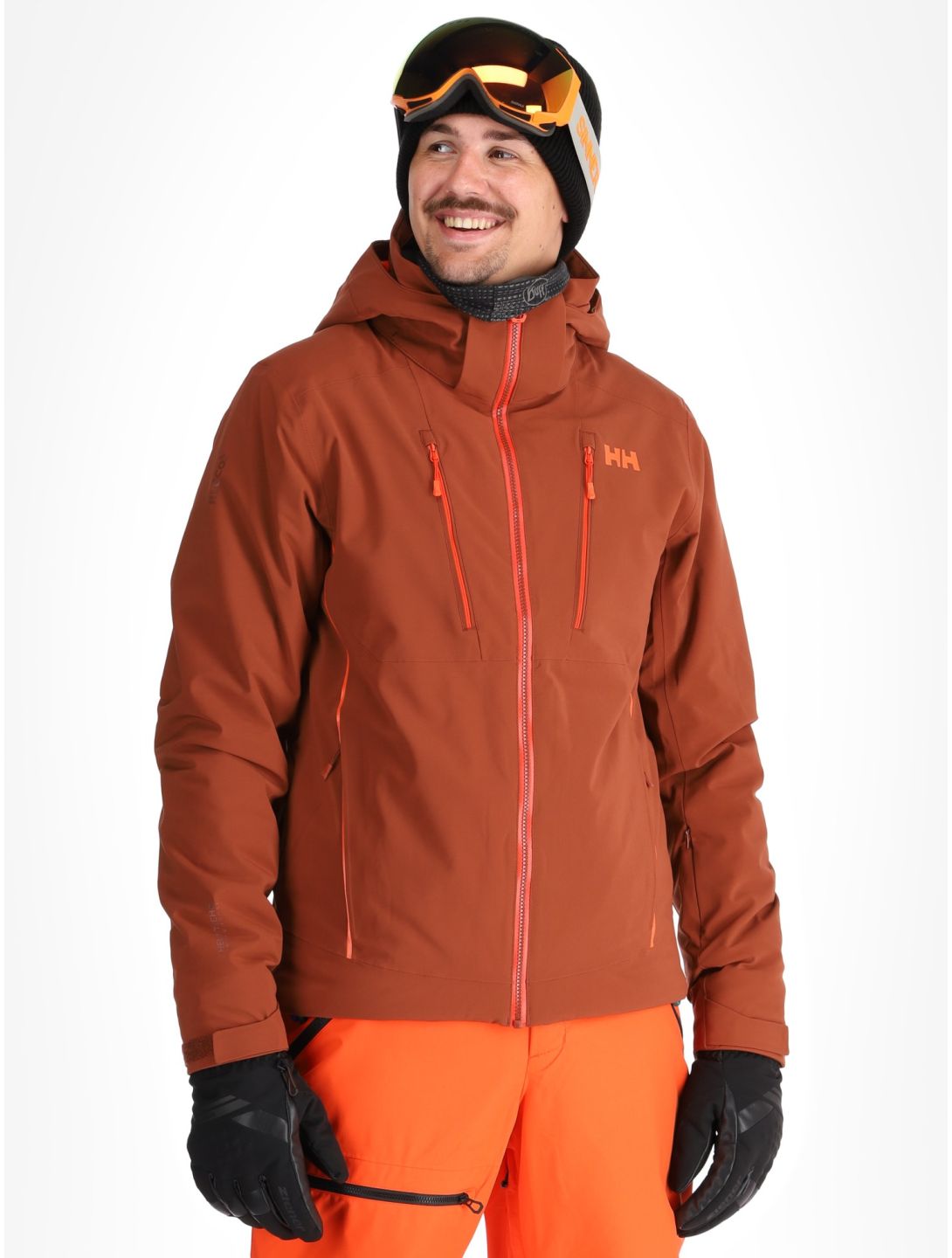 Helly Hansen, Alpha 4.0 ski jacket men Iron Oxide brown 