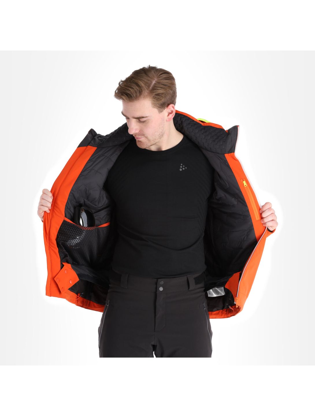 Helly Hansen, Alpha Lifaloft ski jacket men Patrol orange 