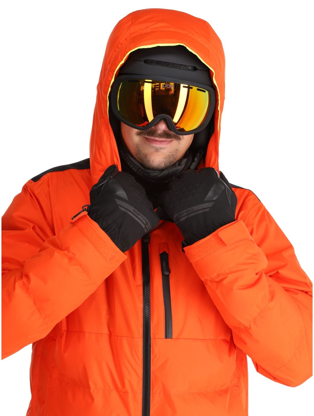 Helly Hansen, Kvitfjell Race Puffy ski jacket men Cherry Tomato orange 