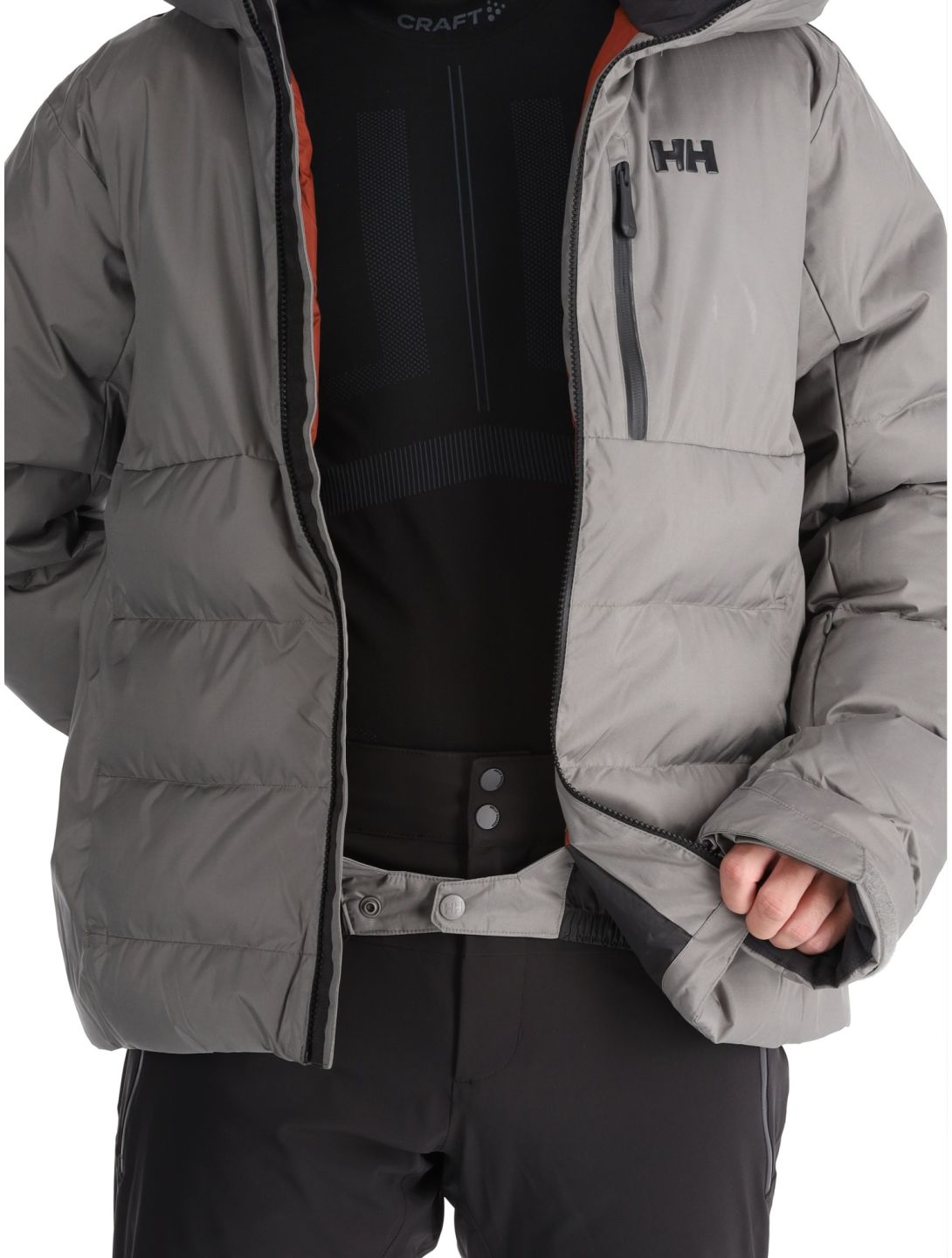 Helly Hansen, Kvitfjell Race Puffy ski jacket men Concrete grey 