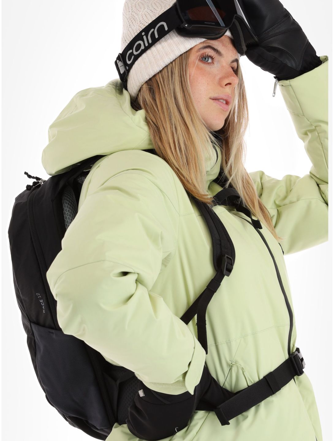 Helly Hansen, Nora Short Puffy ski jacket women Iced Matcha green 