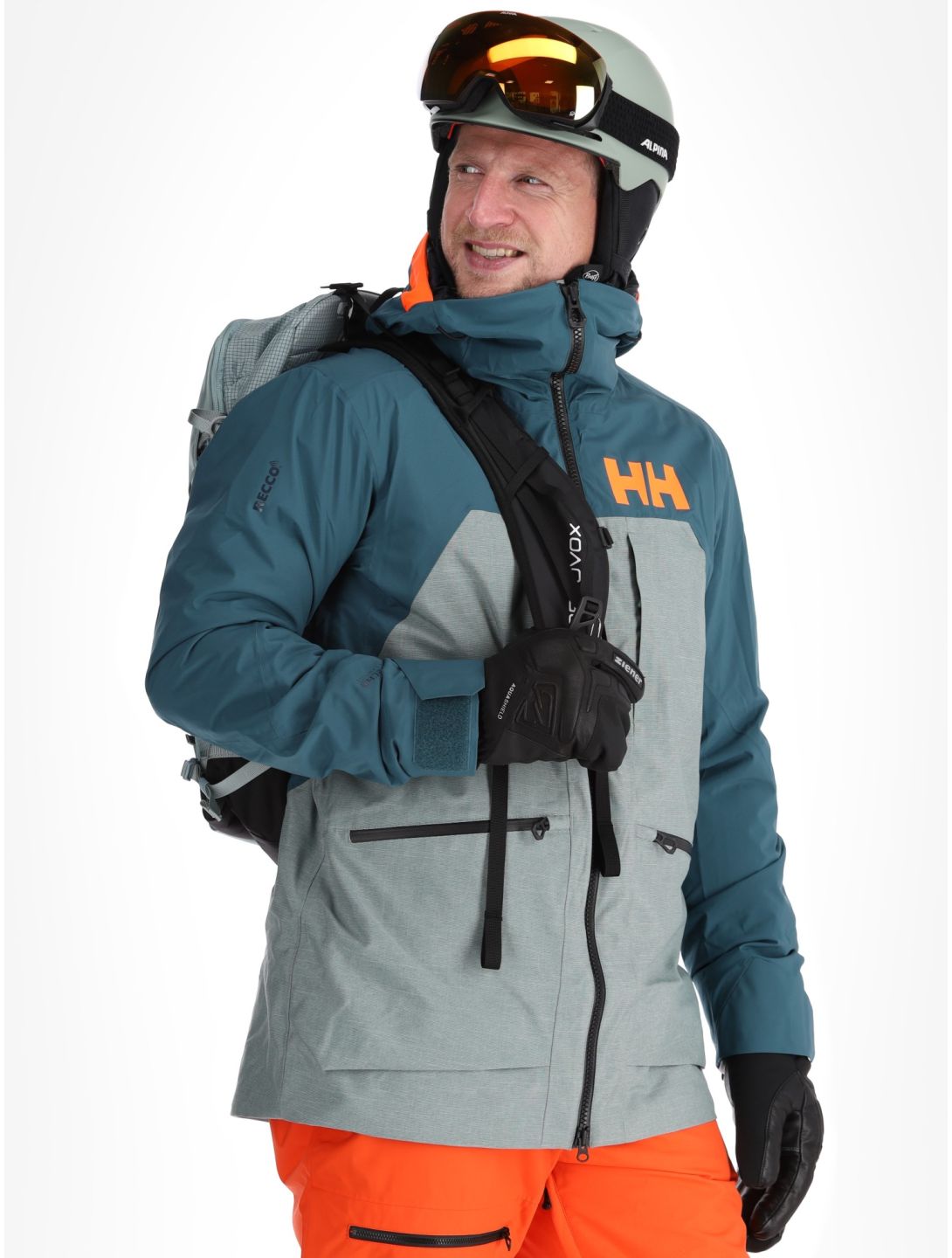 Helly Hansen, Straightline Lifaloft 2.0 Jkt ski jacket men Dark Creek green 