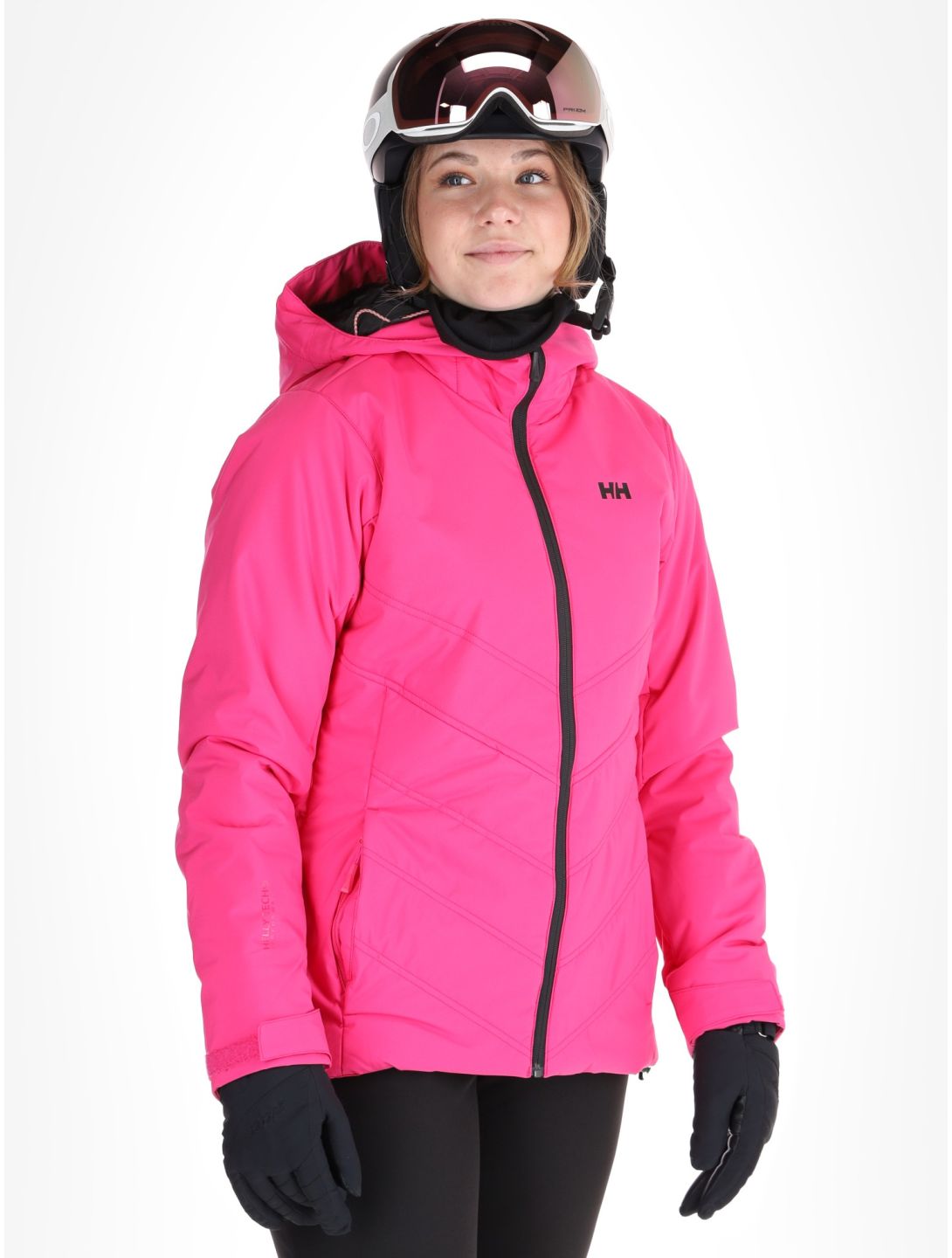 Helly Hansen, W Alpine Insulated ski jacket women Dragon Fruit Black black, pink 