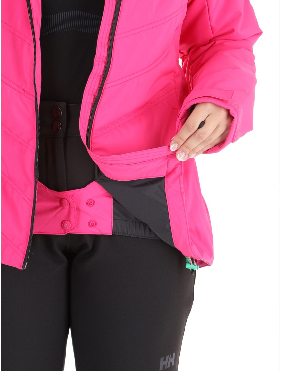 Helly Hansen, W Alpine Insulated ski jacket women Dragon Fruit Black black, pink 