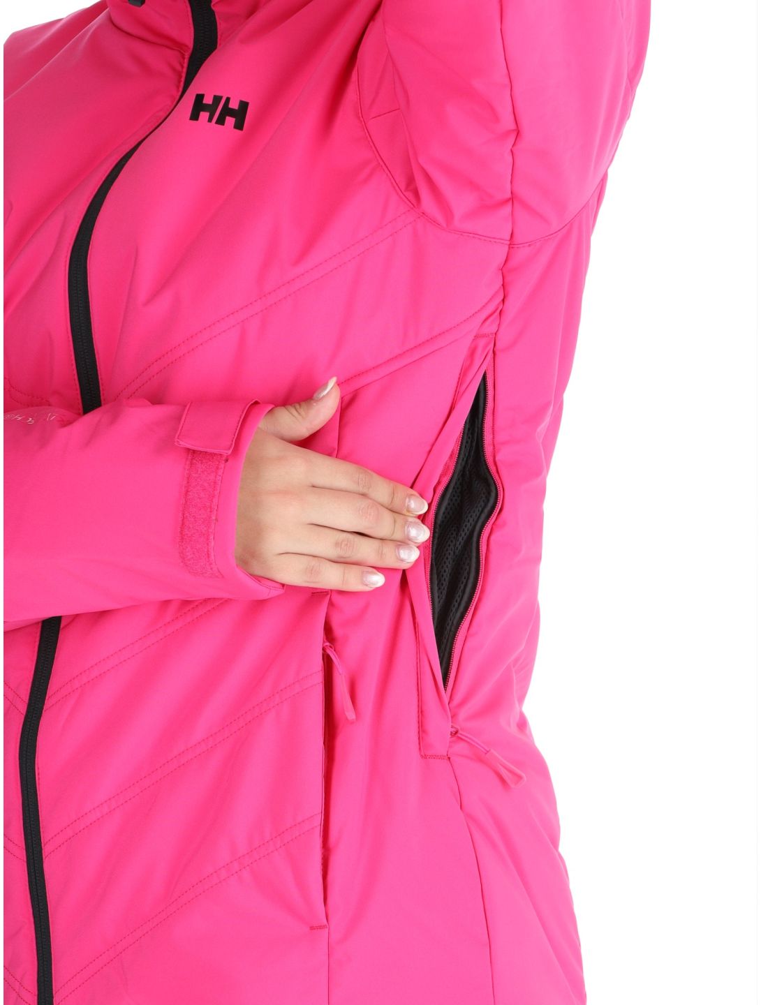 Helly Hansen, W Alpine Insulated ski jacket women Dragon Fruit Black black, pink 