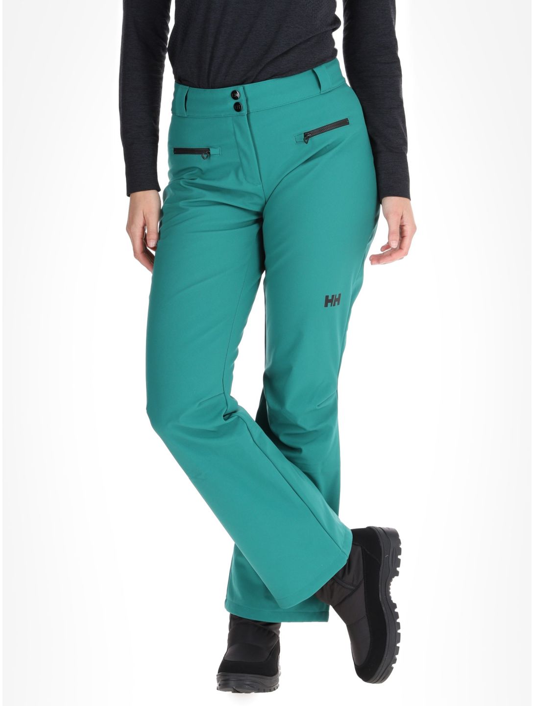 Helly Hansen, W Bellissimo 2 softshell ski pants women Emerald green 