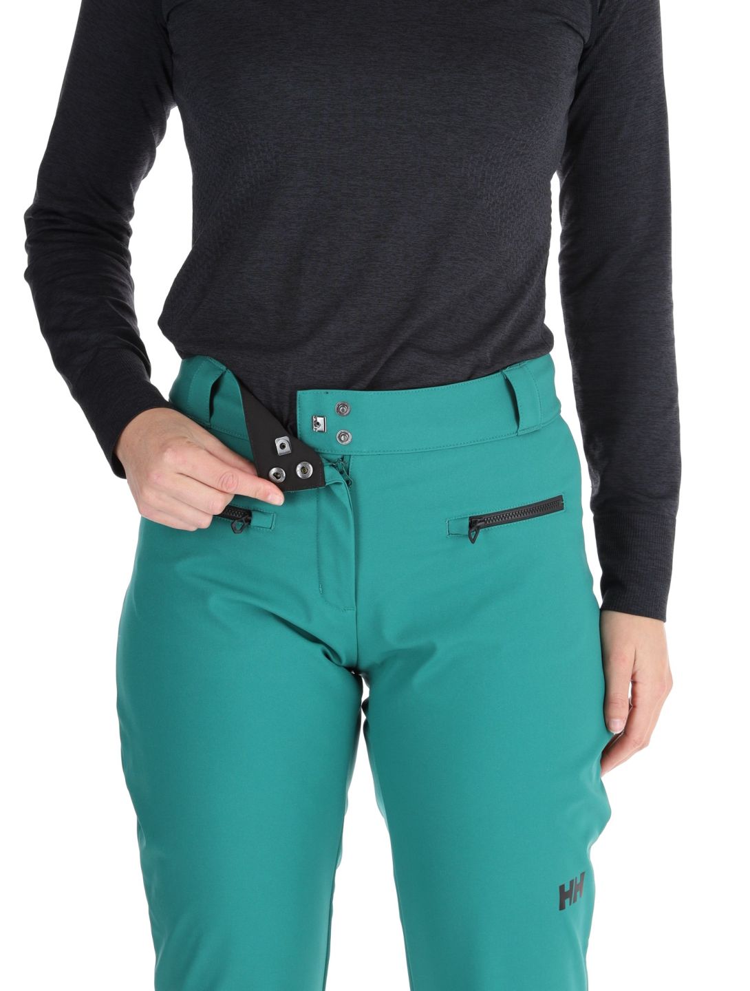 Helly Hansen, W Bellissimo 2 softshell ski pants women Emerald green 