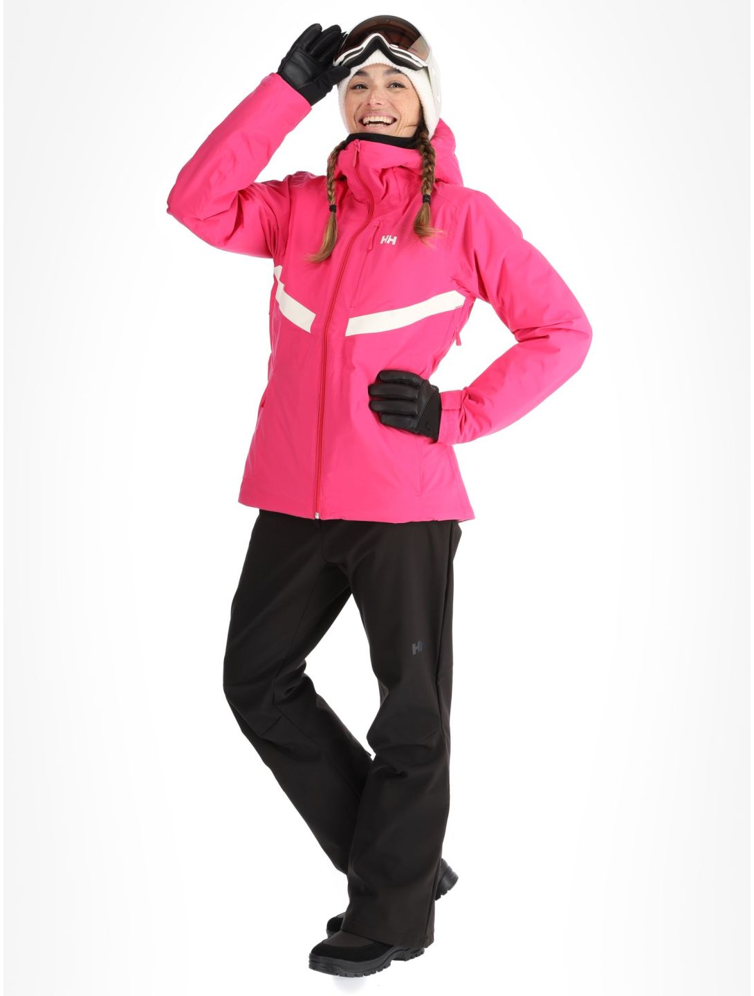 Helly Hansen, W Edge 3.0 ski jacket women Dragon Fruit Black black, pink 