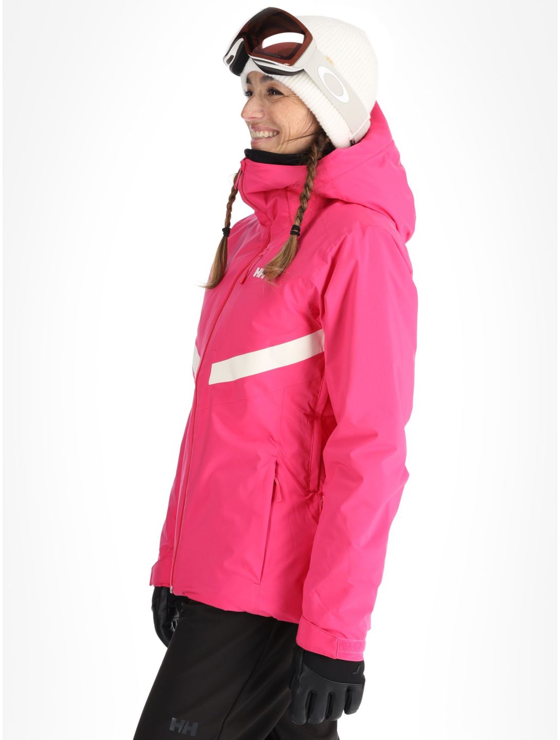 Helly Hansen, W Edge 3.0 ski jacket women Dragon Fruit Black black, pink 