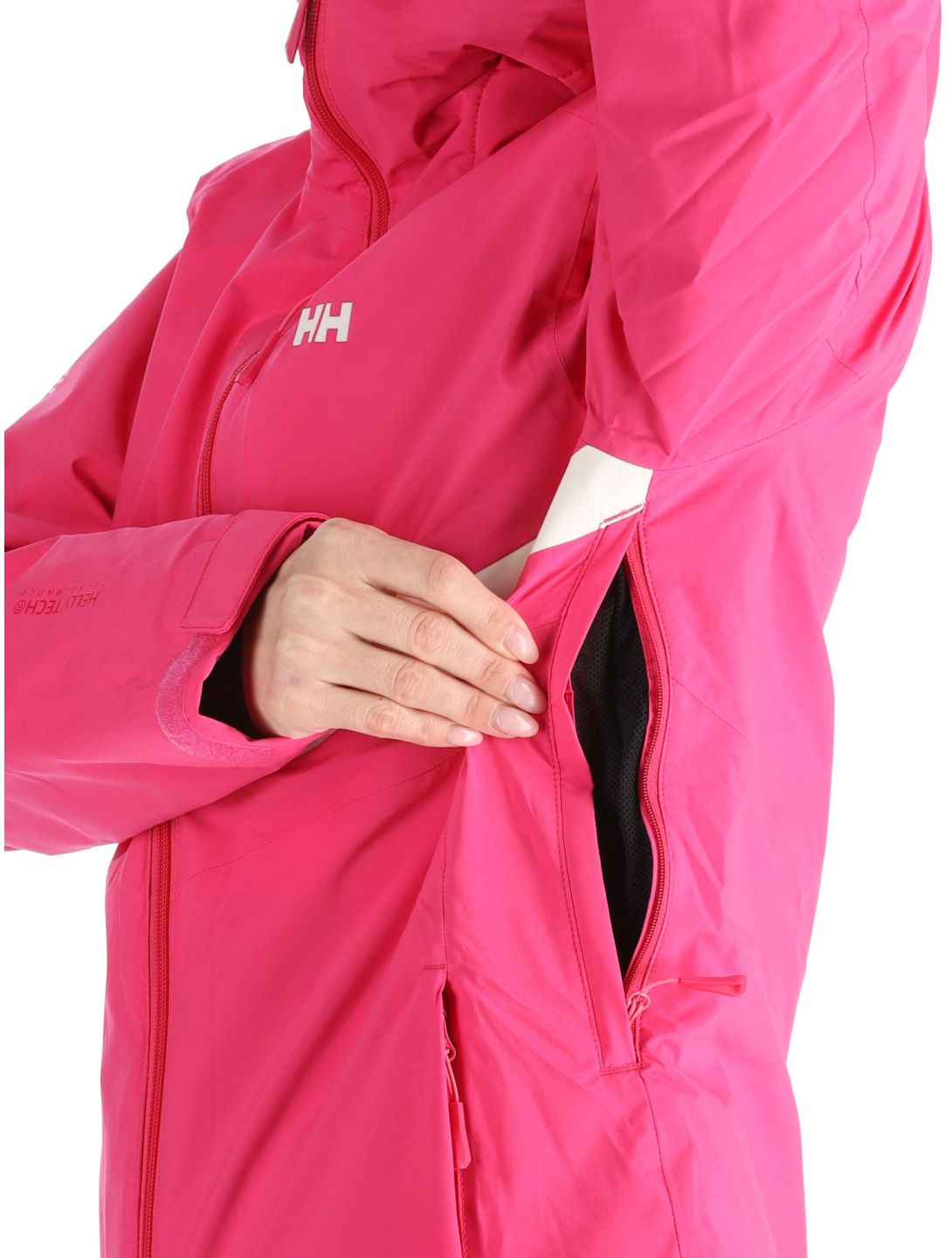 Helly Hansen, W Edge 3.0 ski jacket women Dragon Fruit Black black, pink 