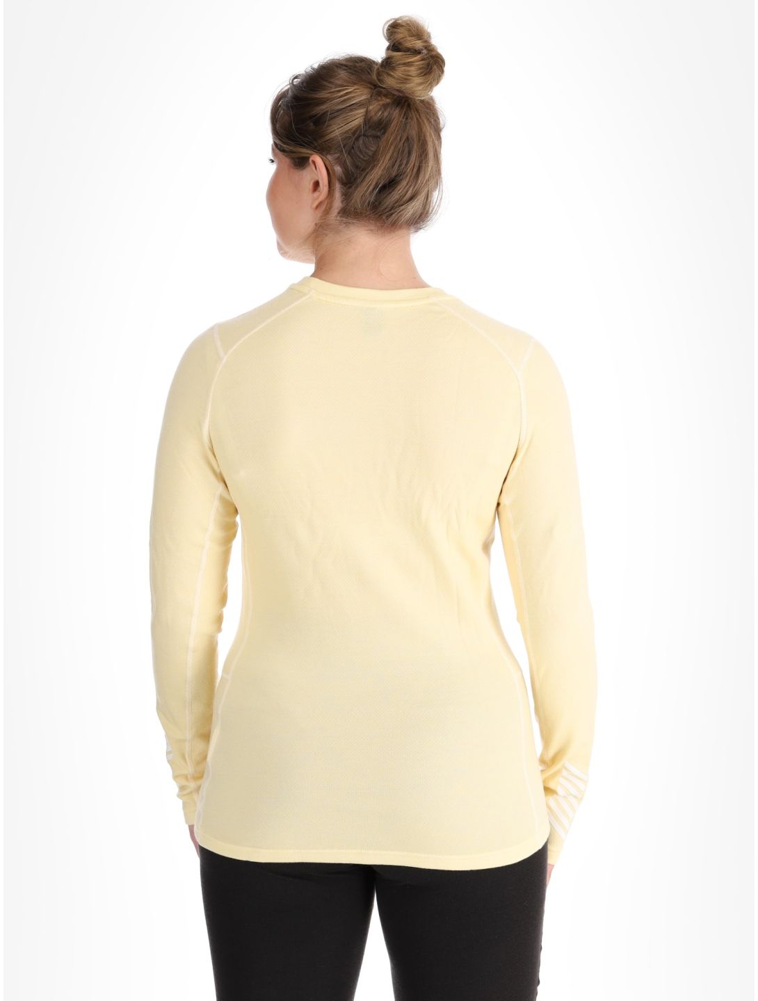 Helly Hansen, W Lifa Merino Midweight Graphics Crew thermal shirt women Yellow Cream Floral AOP yellow 