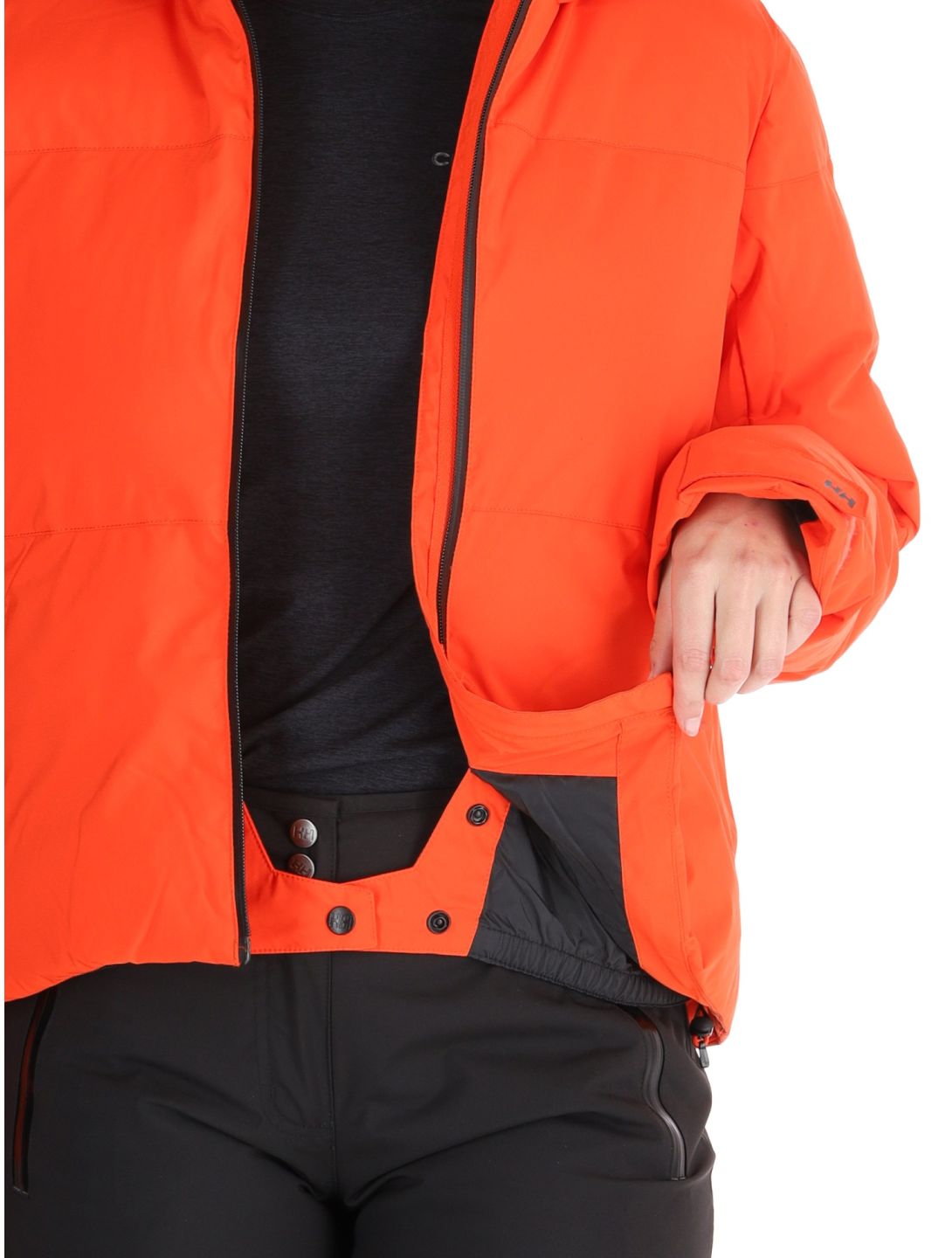 Helly Hansen, W Nora Short Puffy ski jacket women Cherry Tomato orange 