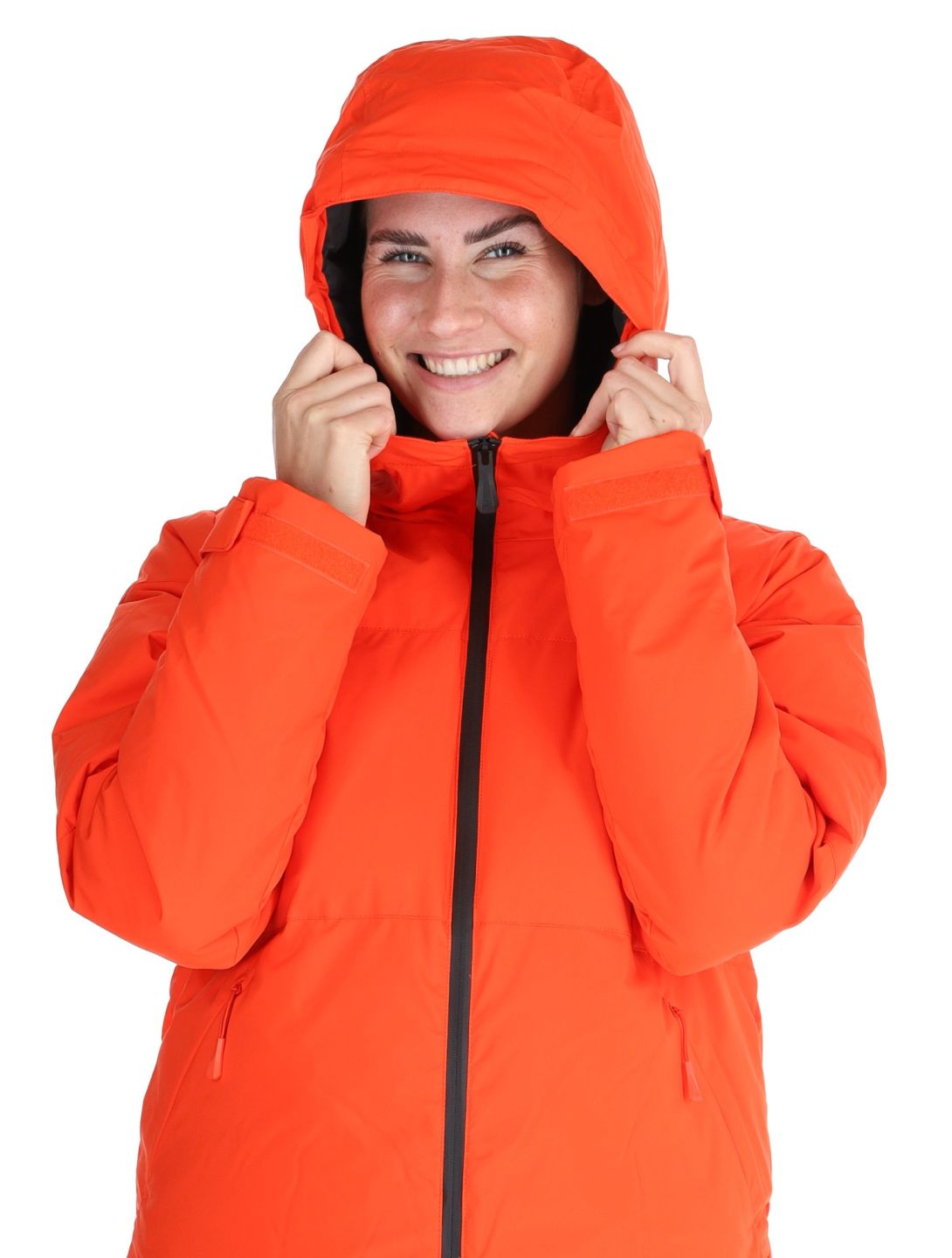 Helly Hansen, W Nora Short Puffy ski jacket women Cherry Tomato orange 