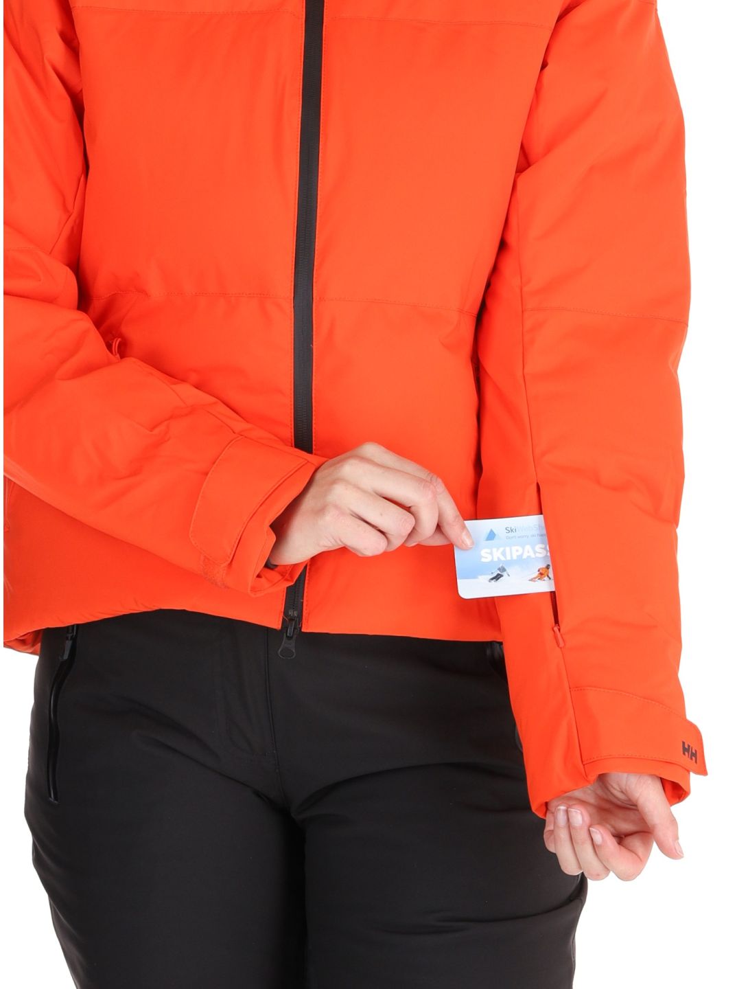 Helly Hansen, W Nora Short Puffy ski jacket women Cherry Tomato orange 