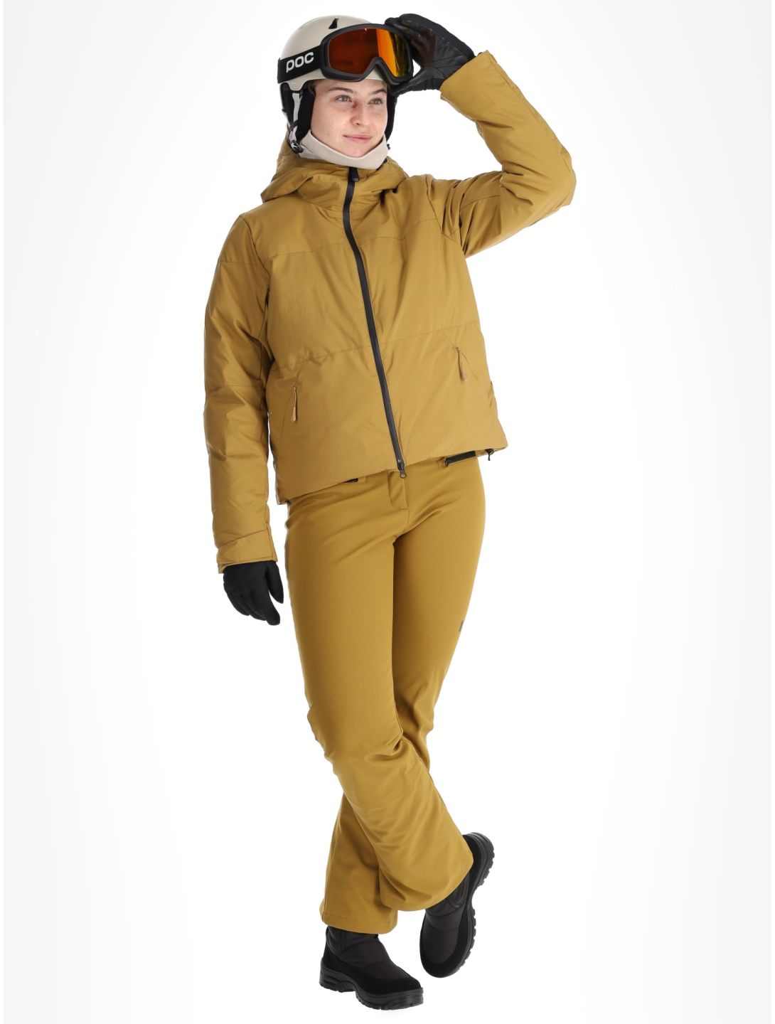 Helly Hansen, W Nora Short Puffy ski jacket women Lynx yellow 