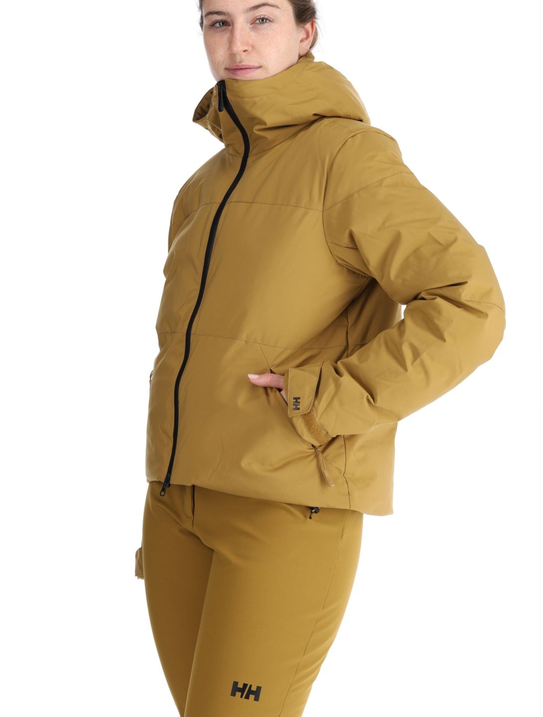 Helly Hansen, W Nora Short Puffy ski jacket women Lynx yellow 