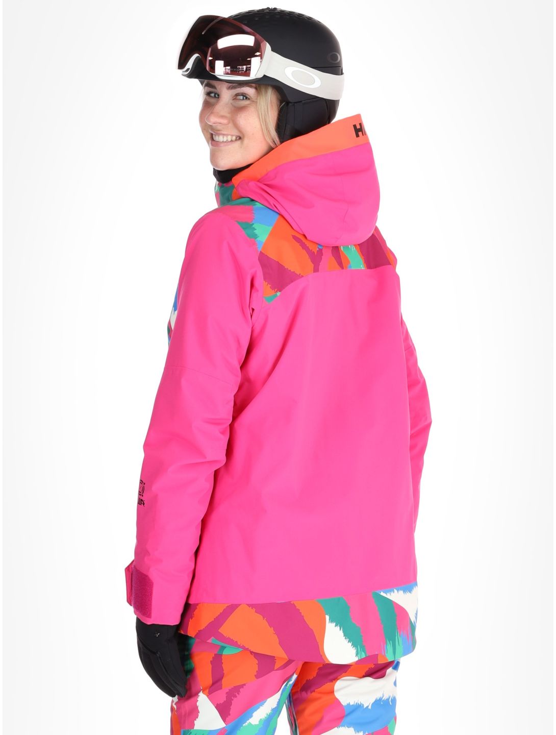 Helly Hansen, W Powchaser 2.0 ski jacket women JPB AOP multicolor, pink 