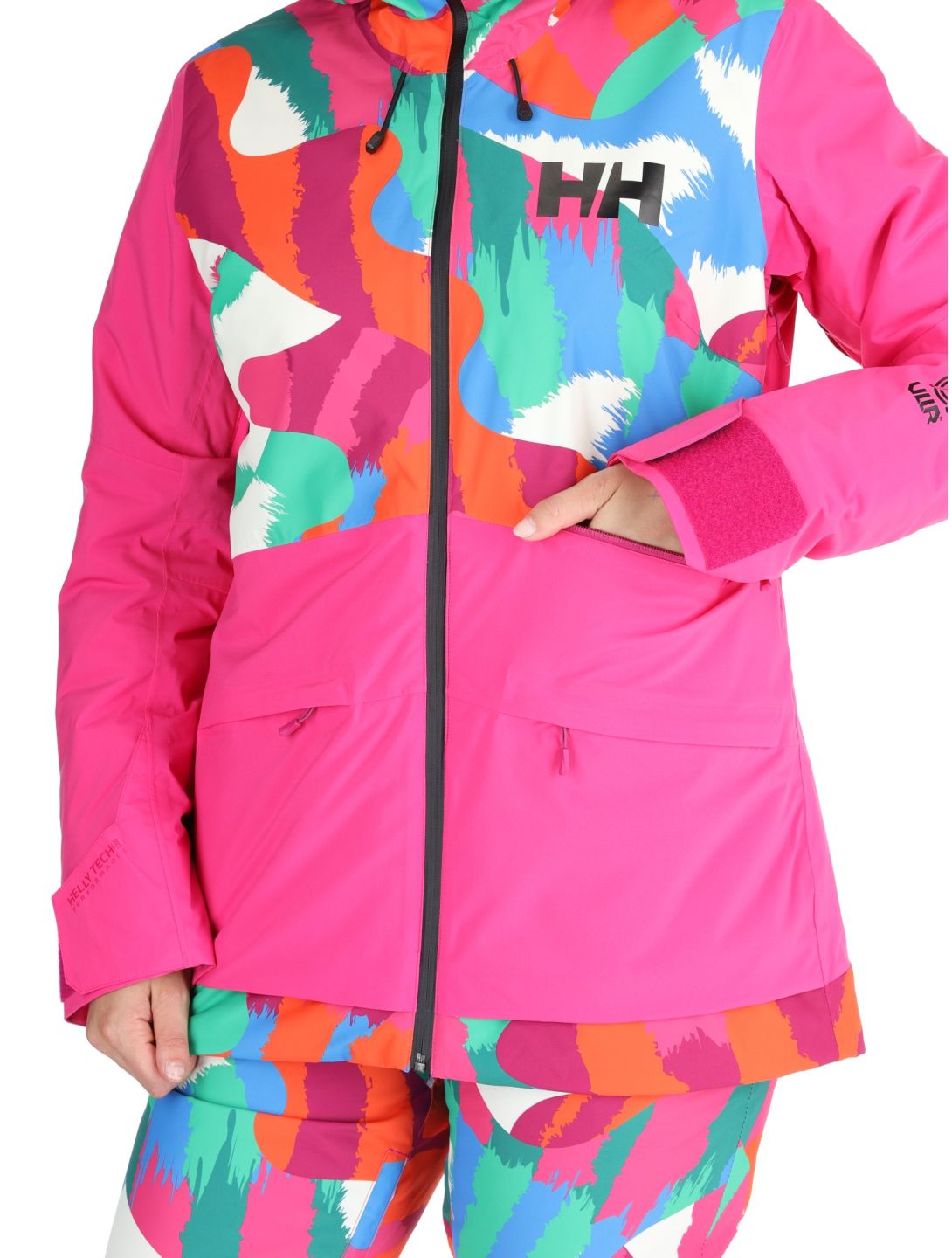 Helly Hansen, W Powchaser 2.0 ski jacket women JPB AOP multicolor, pink 