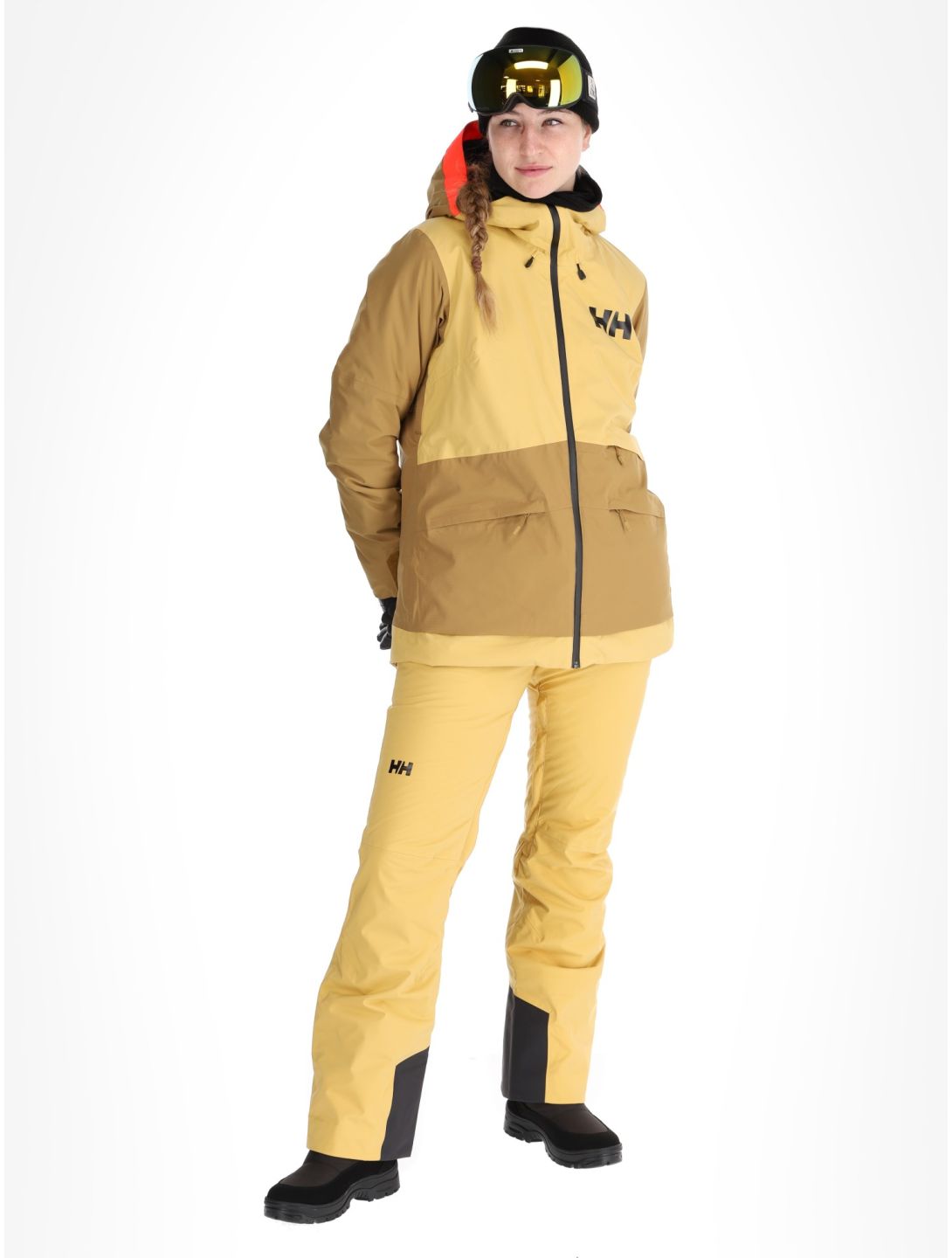 Helly Hansen, W Powchaser 2.0 ski jacket women Sand yellow 