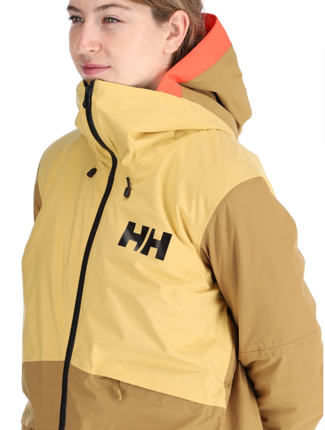 Helly Hansen, W Powchaser 2.0 ski jacket women Sand yellow 