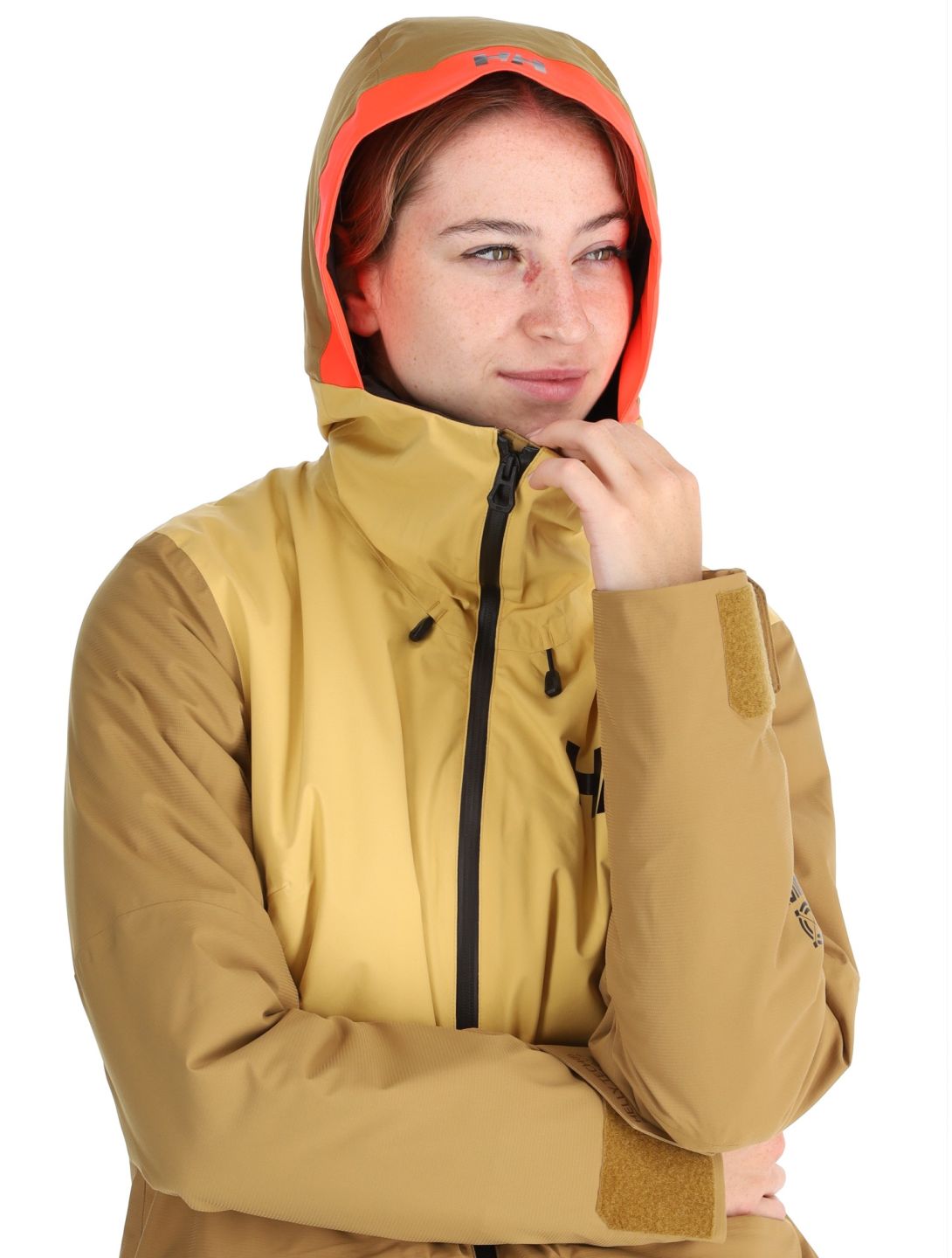 Helly Hansen, W Powchaser 2.0 ski jacket women Sand yellow 