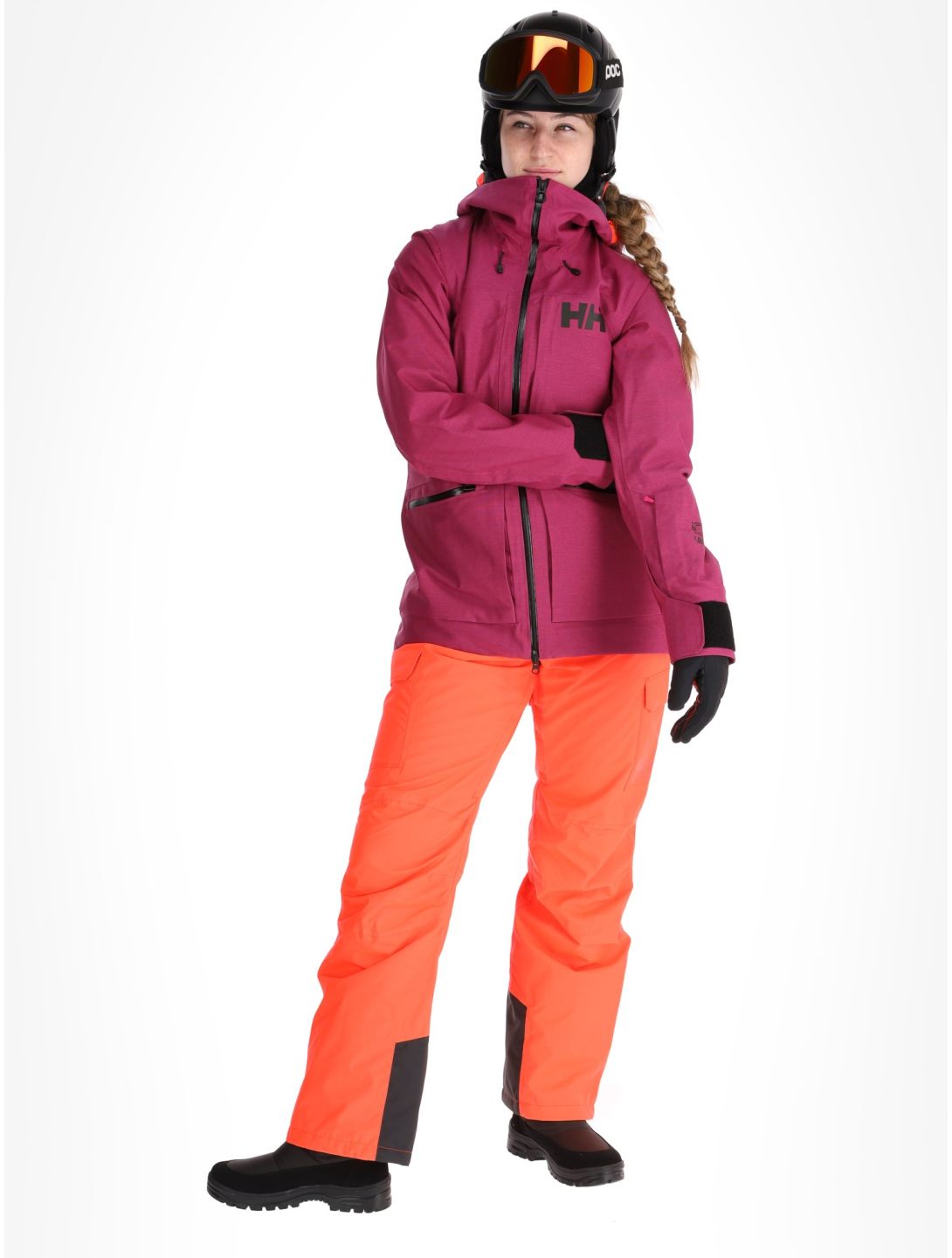 Helly Hansen, W Powderqueen 3.0 ski jacket women Magenta purple 