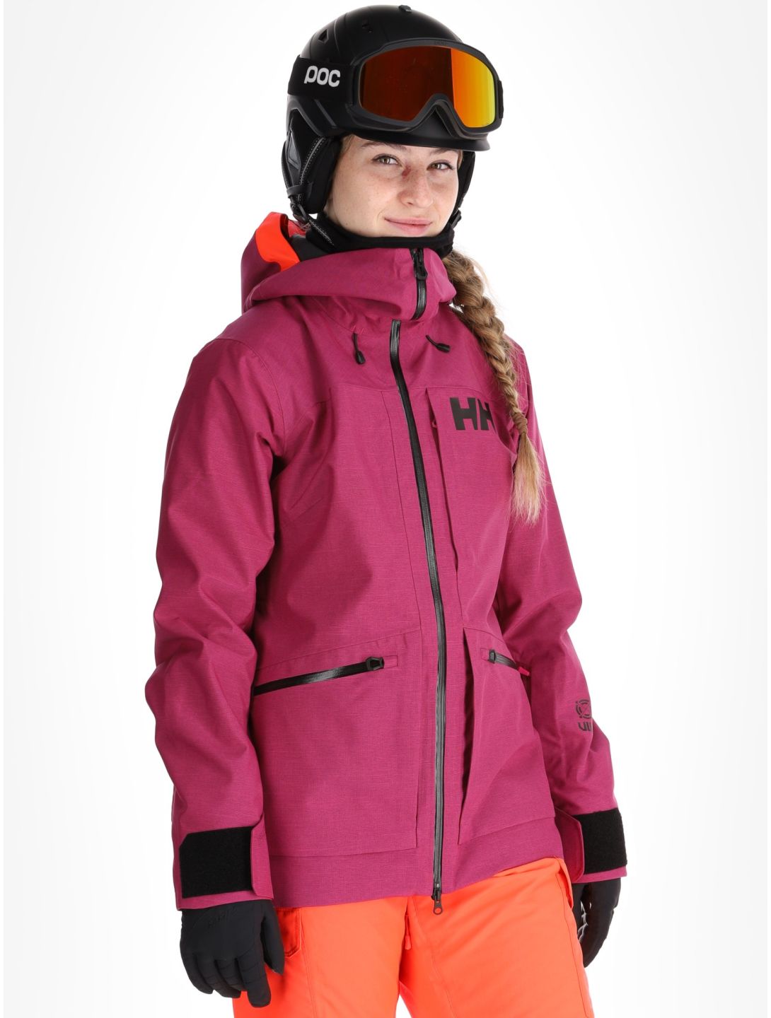 Helly Hansen, W Powderqueen 3.0 ski jacket women Magenta purple 