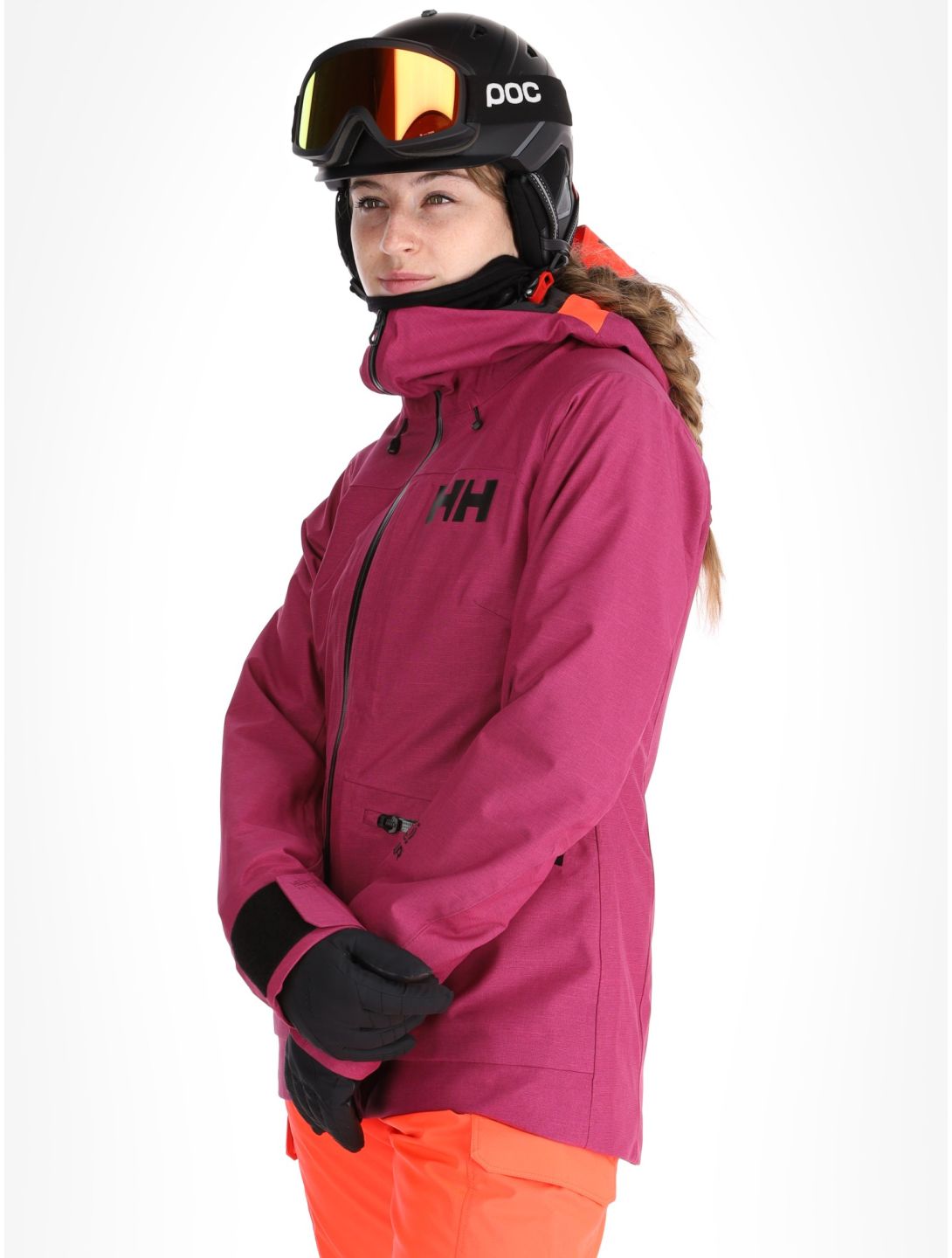 Helly Hansen, W Powderqueen 3.0 ski jacket women Magenta purple 