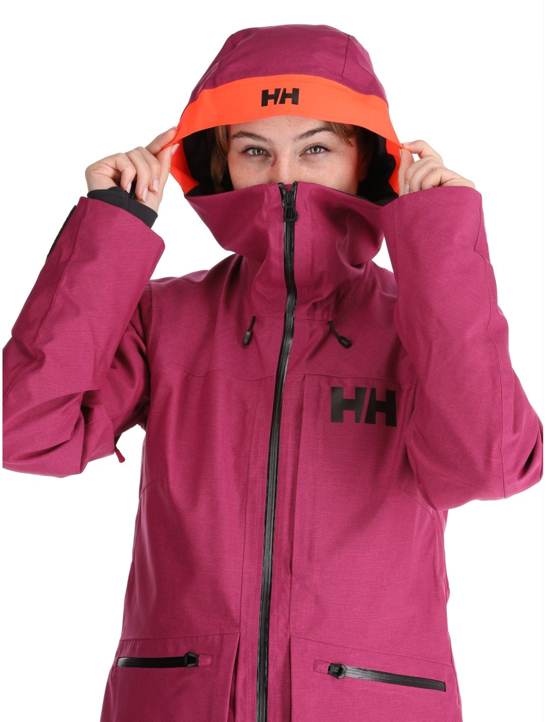 Helly Hansen, W Powderqueen 3.0 ski jacket women Magenta purple 