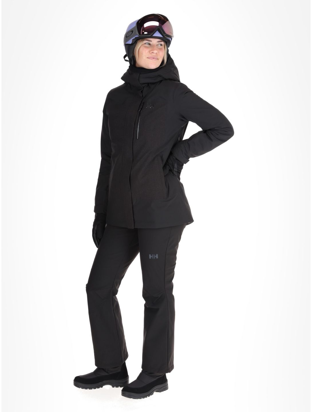 Helly Hansen, W Snowplay Long Insulated ski jacket women Black black 